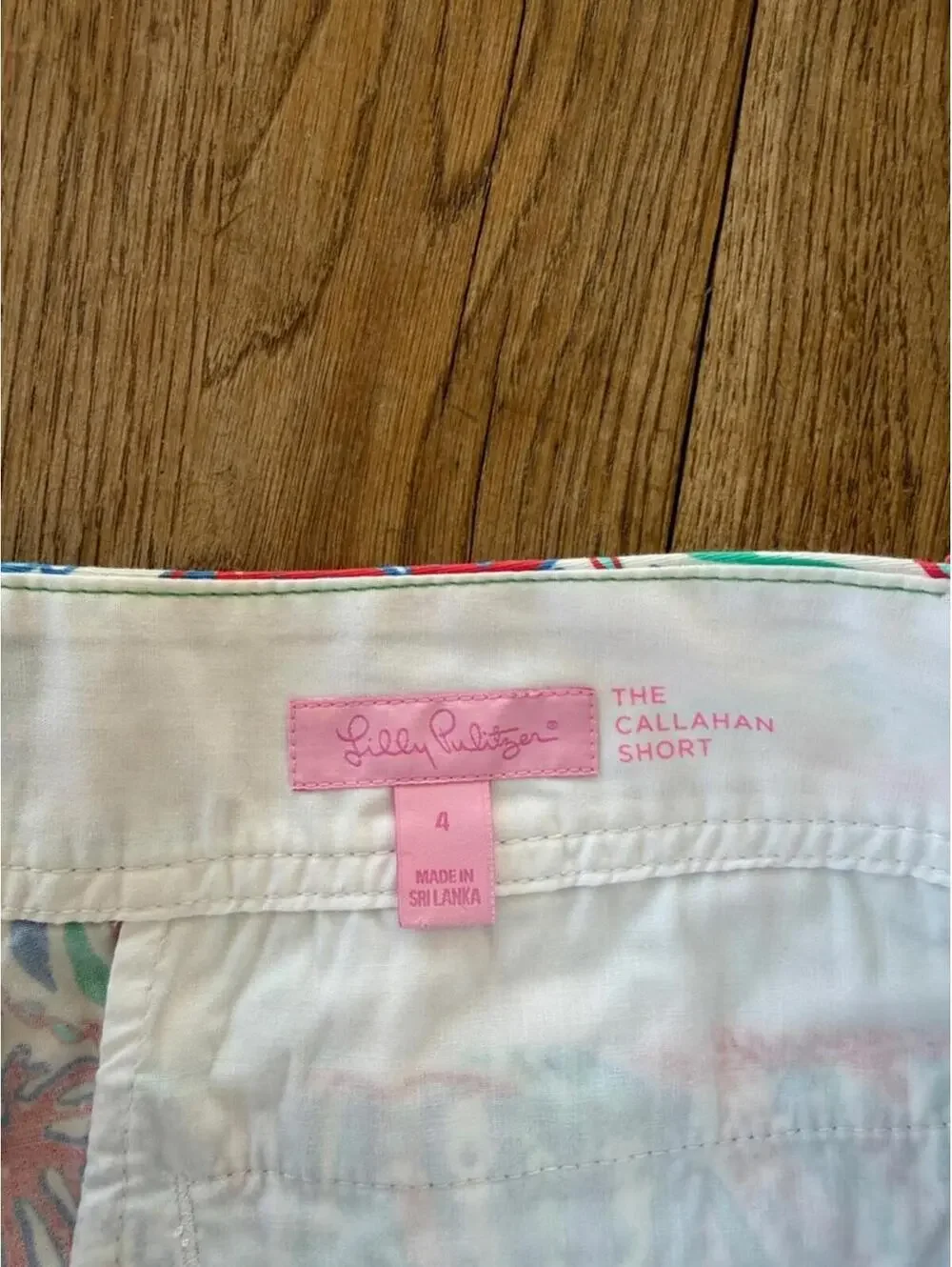 Lilly Pulitzer Callahan shorts coral print size 4